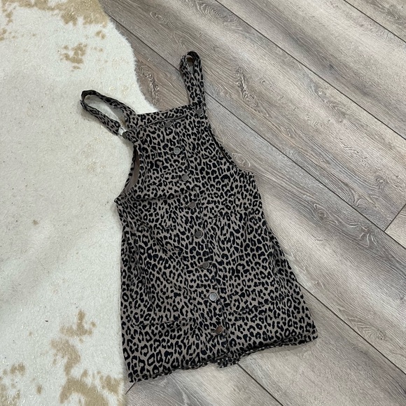 SO Dresses & Skirts - SO leopard print denim overall dress